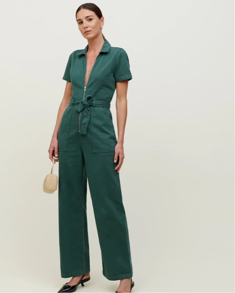 Reformation Green Utility Jumpsuit - Image 1
