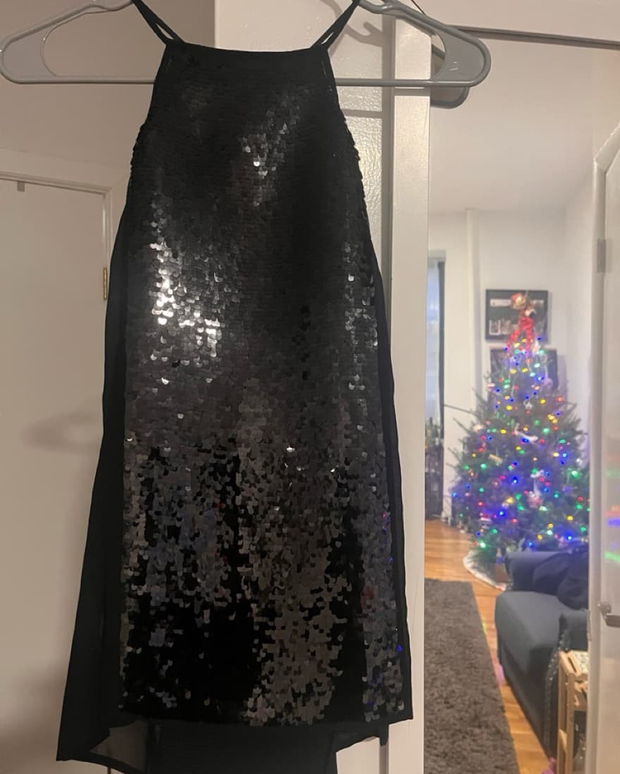 Black Sequin Top - Image 1