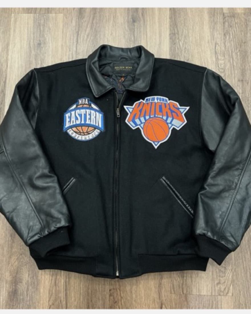 NY Knicks Vintage Varsity Jacket - Image 2