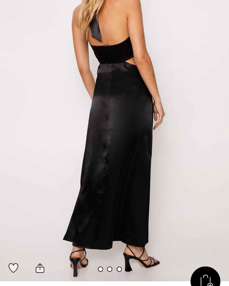 Cutout Satin Dress - Image 3
