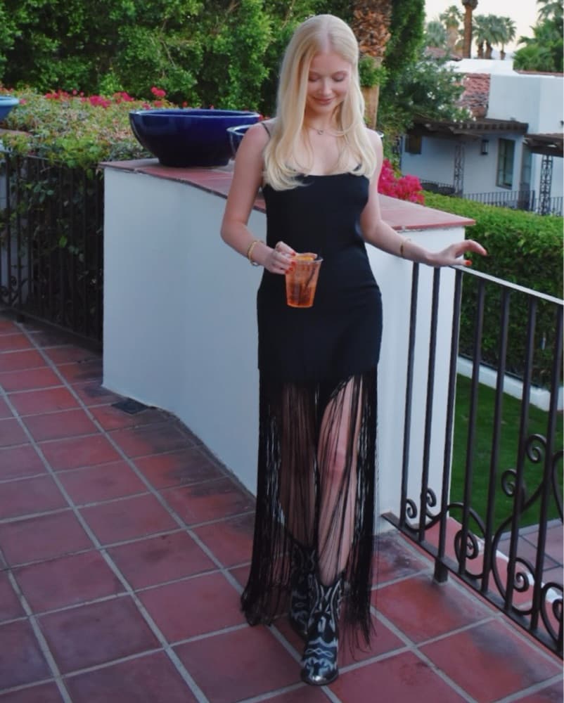 SIMONMILLER Zodiac Fringe Maxi Dress - Image 2