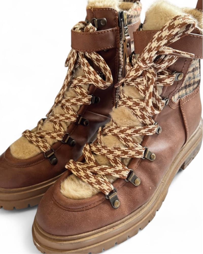 Sam Edelman Plaid Brown Boots  - Image 1