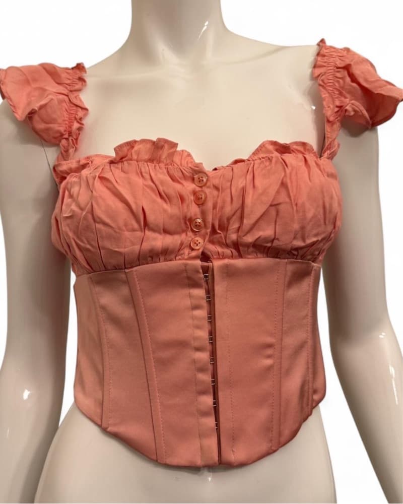 Danielle Guizio Milkmaid Corset Top - Image 1