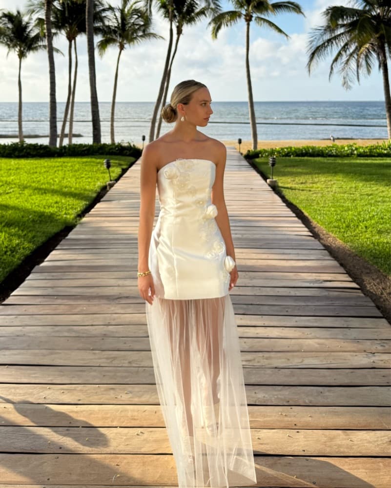Oleander Strapless Maxi Dress - Image 3