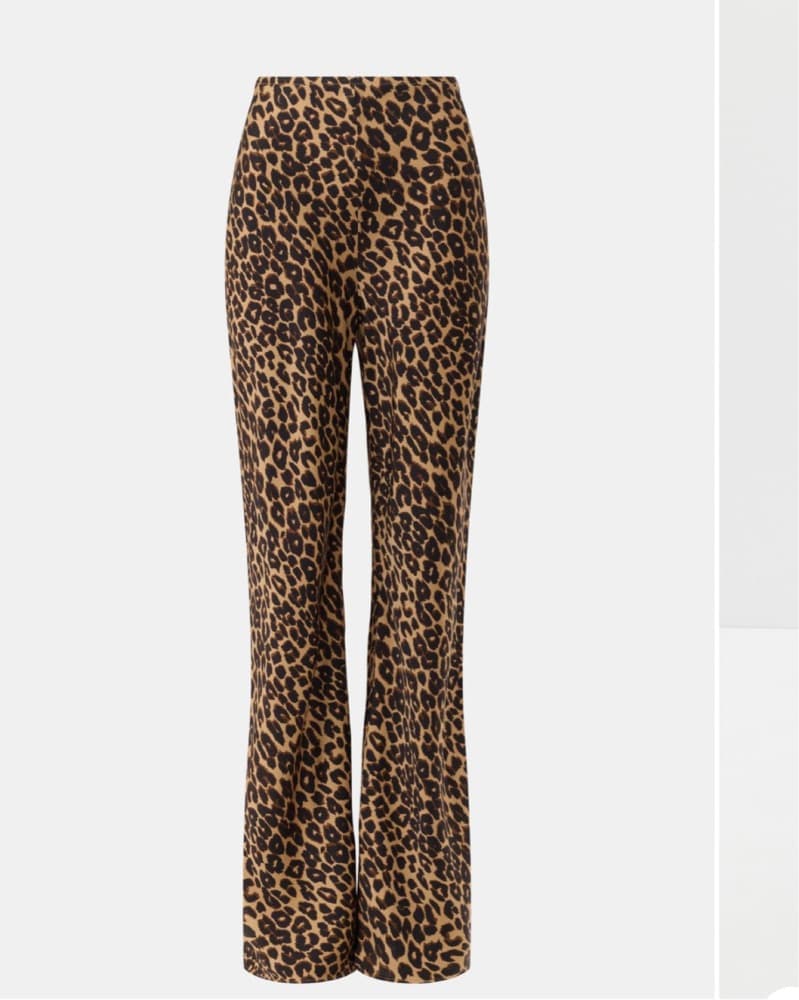 Reformation Satin Leopard Print Pant - Image 1