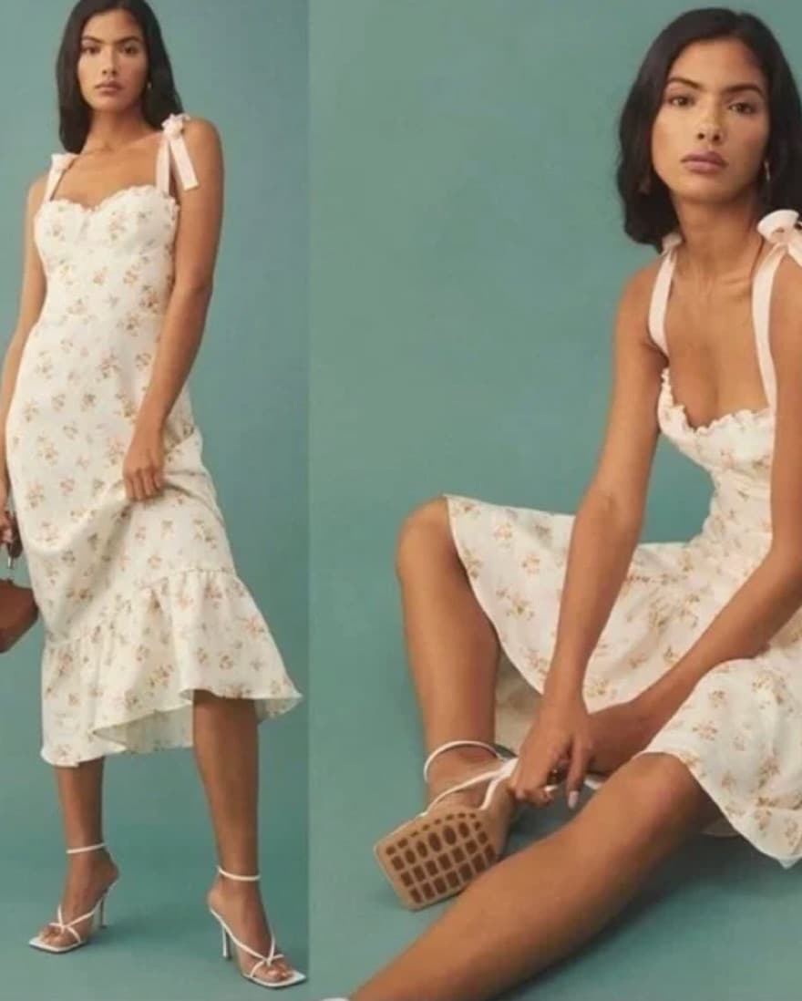 Reformation Vale Linen Dress (mildred) - Image 1