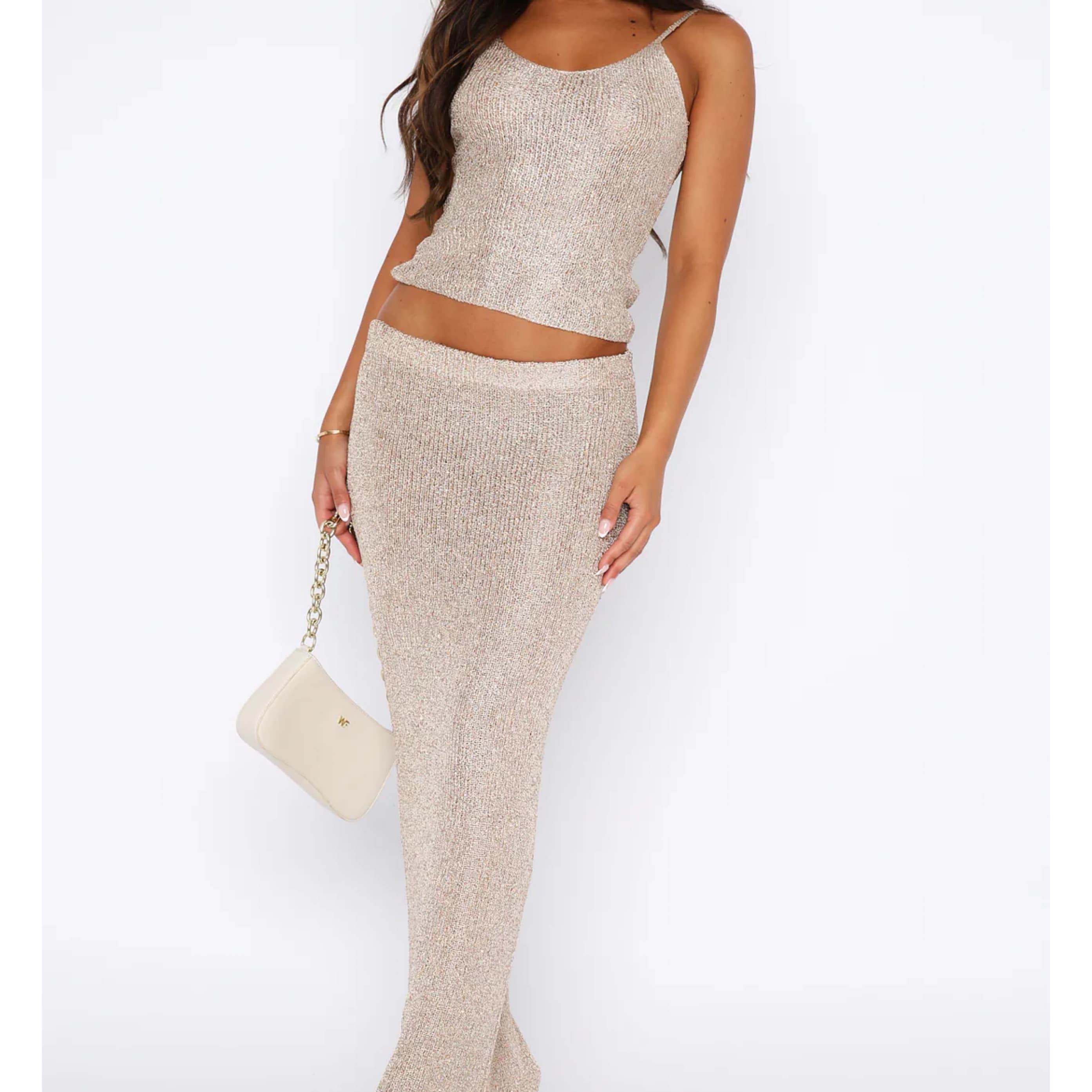 Gold Sparkly Skirt Set   - Image 1