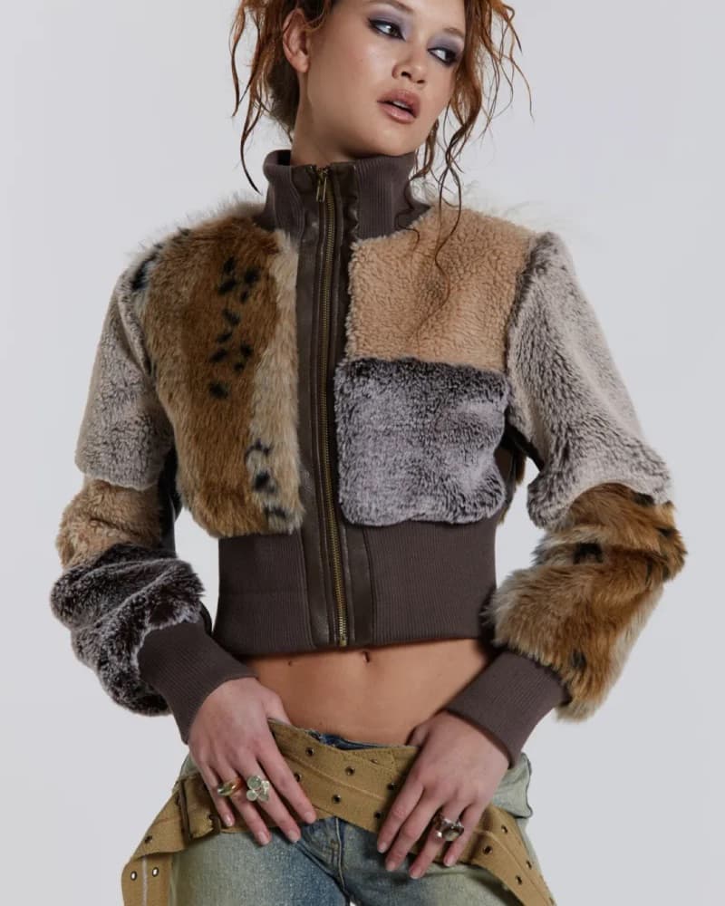 jaded london soho fur jacket - Image 1