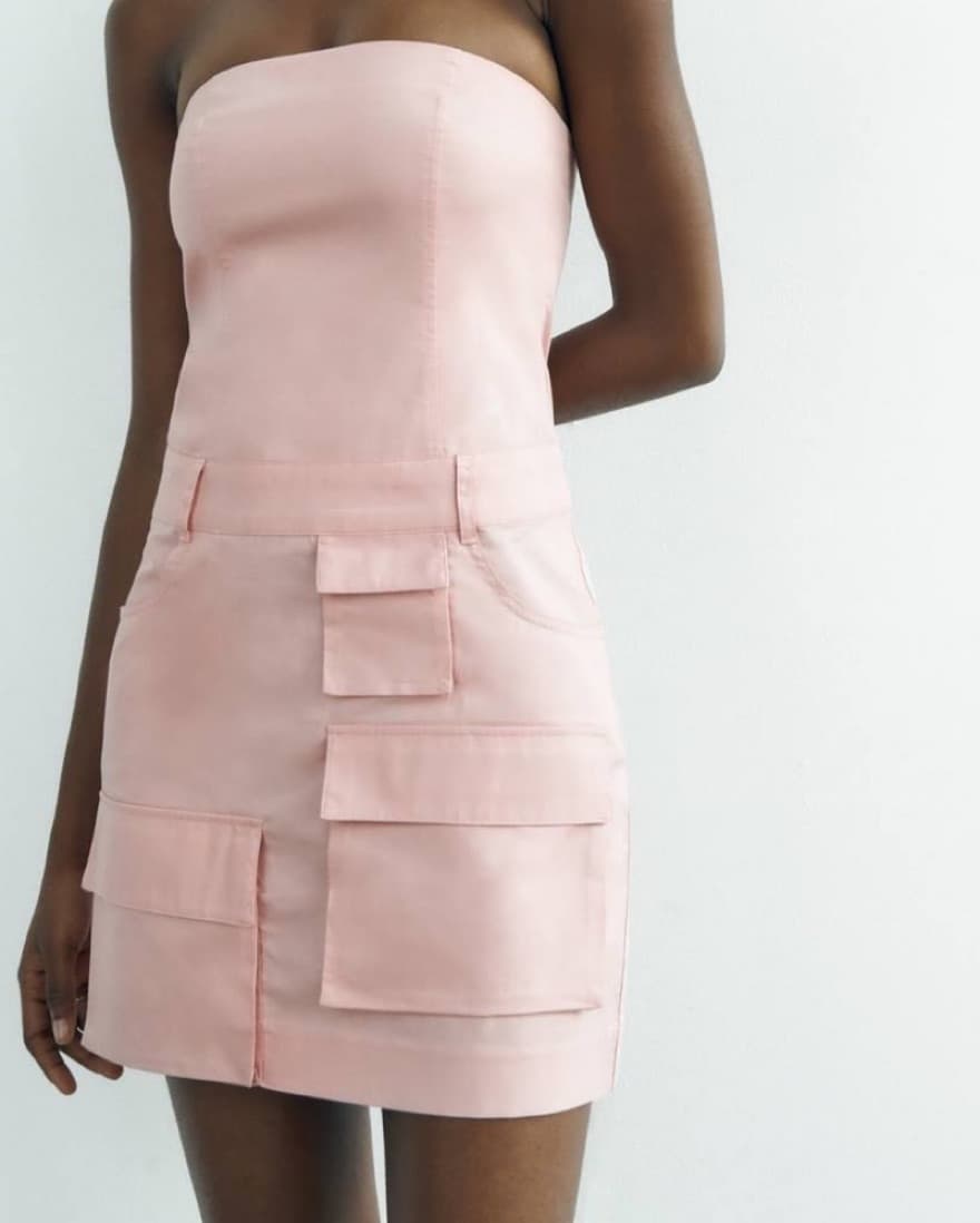 Strapless Trench Coat Dress - Image 1