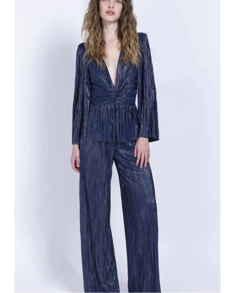 Sabina Musayev Tom Pant - Blue/Black - Image 1