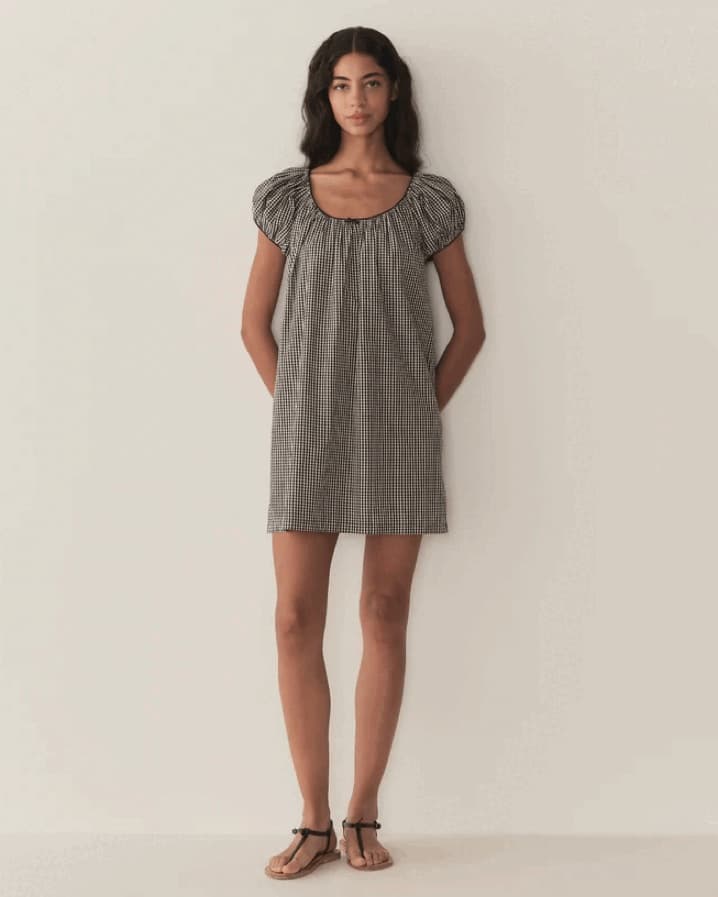 Dôen Julia Dress - Black Gingham - Image 1