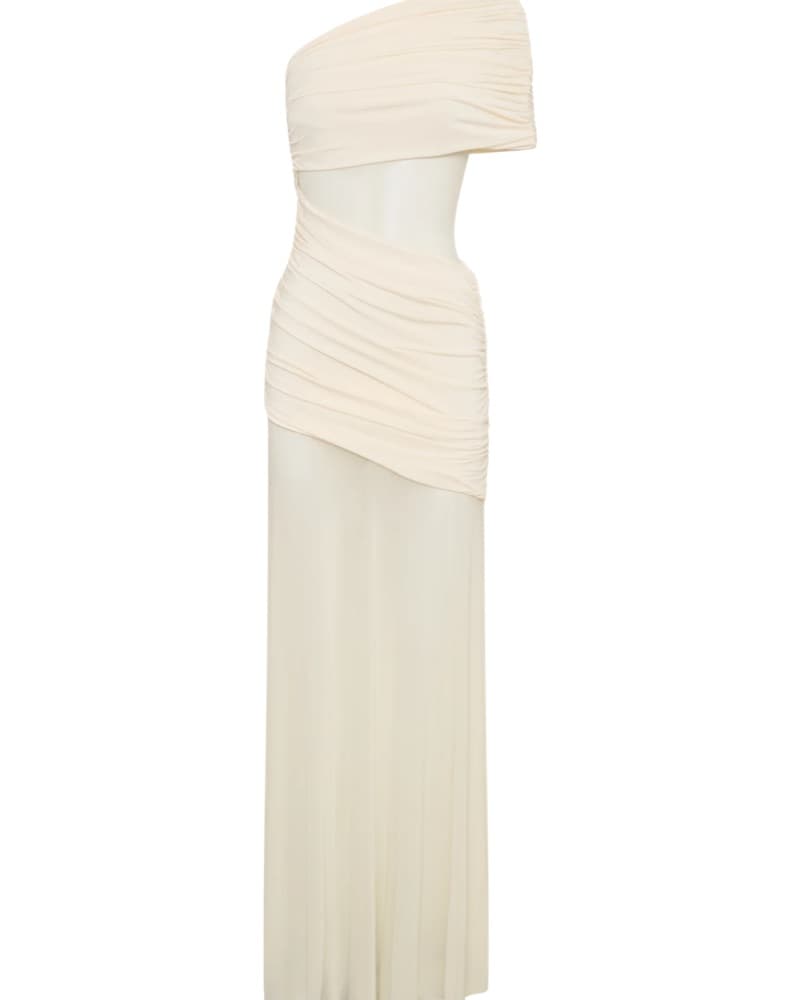 Meshki Dallas One Shoulder Mesh Maxi  - Image 5