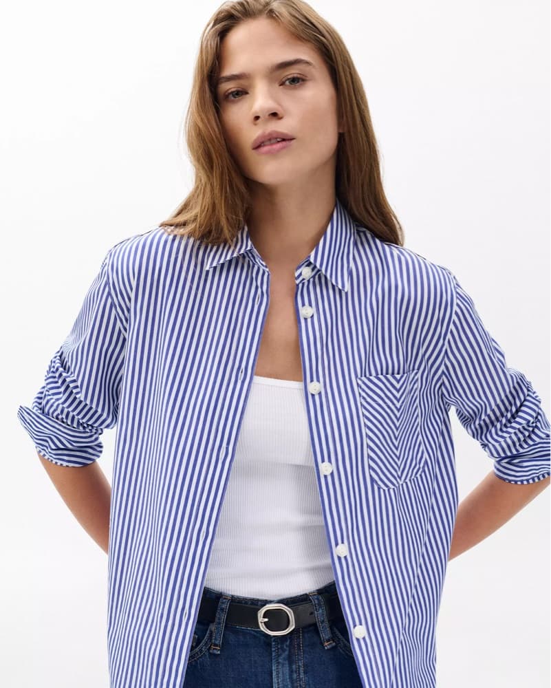 rag & bone Womens Poplin Stripe Shirt - Image 1