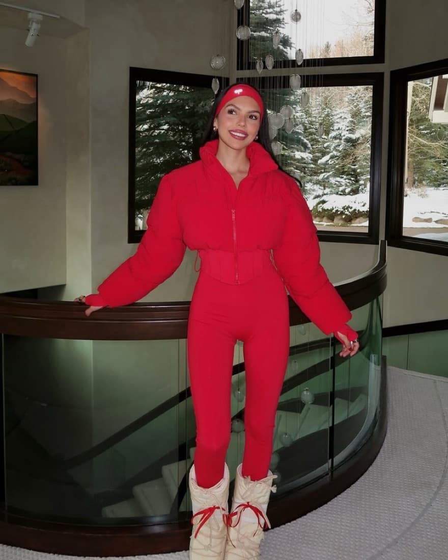Sold Out Alo red corset Puffer  - Image 1