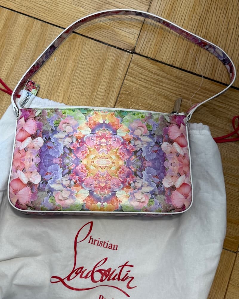 Floral Christian Louboutin Handbag - Image 1