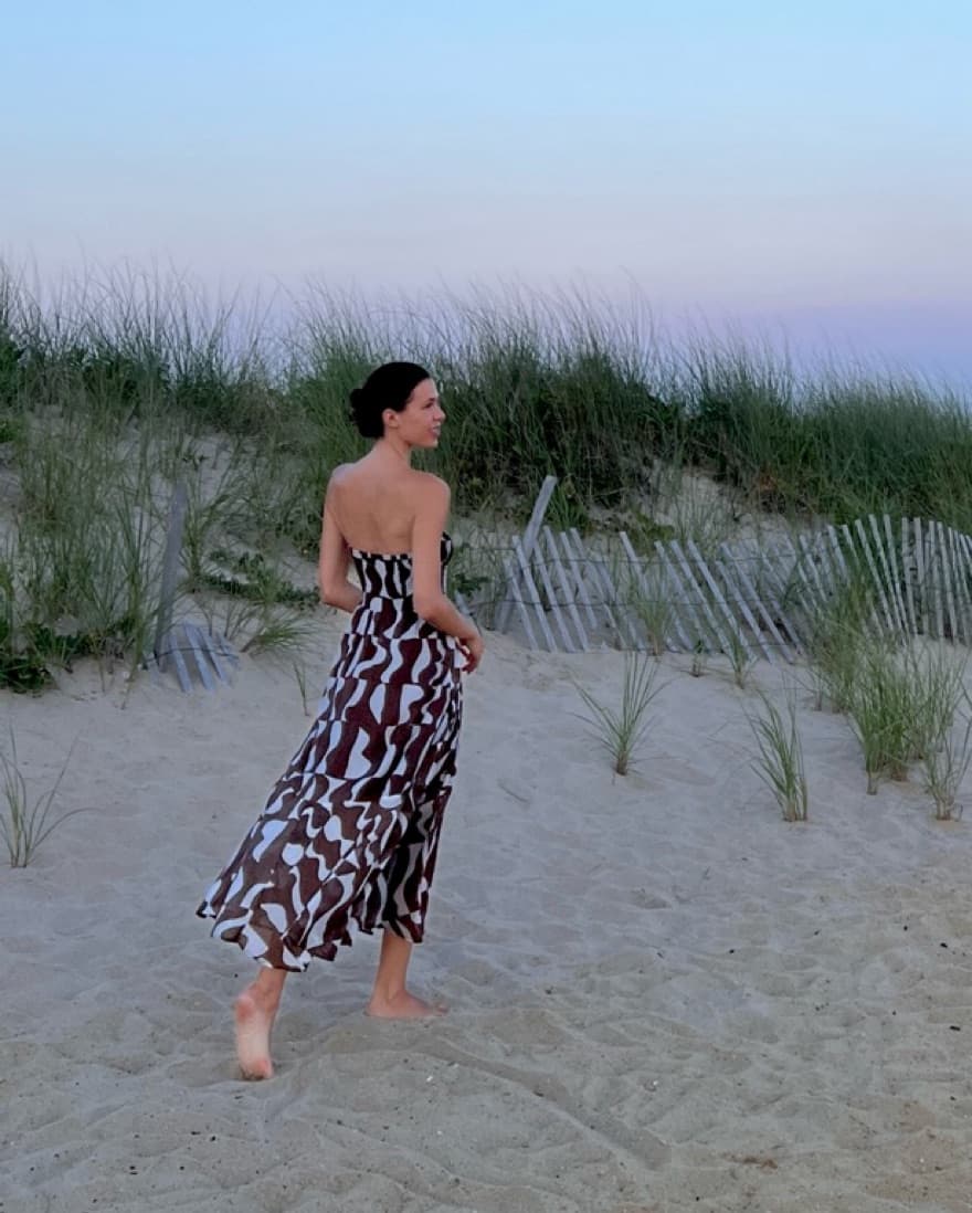 Abstract Print Maxi Dress - Image 3