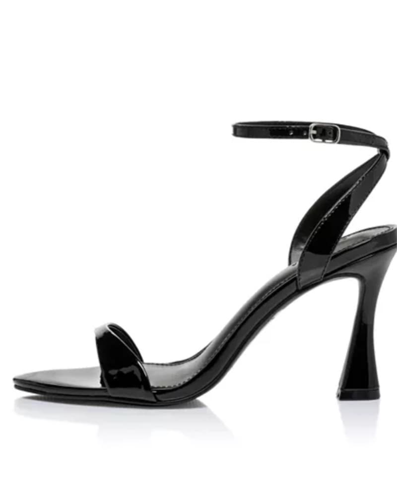 black patent leather strappy heel - Image 2