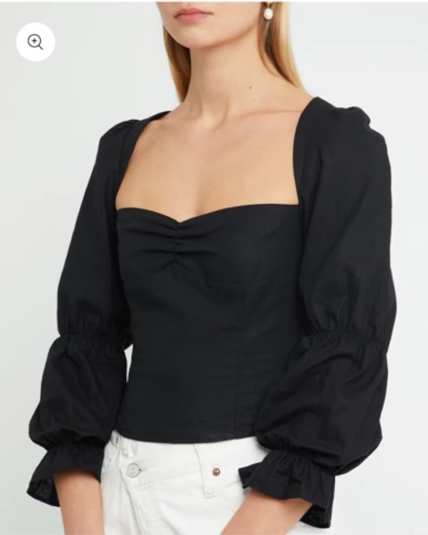 Black Blouse Top - Image 3