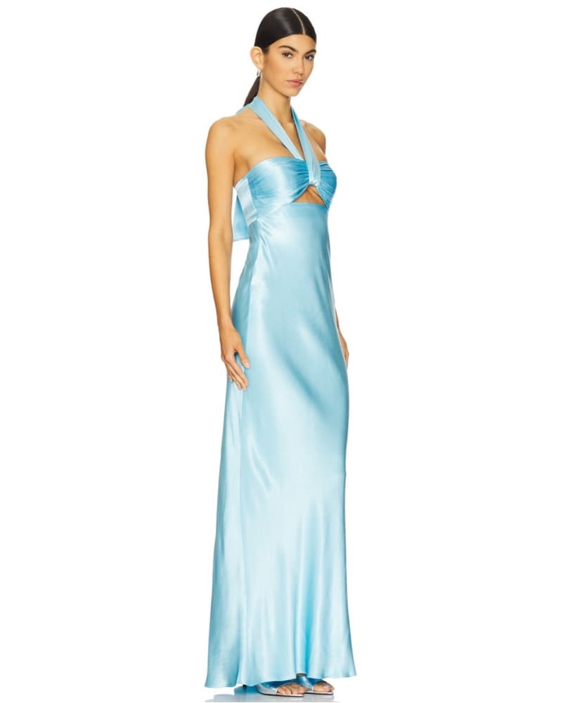 La Lune Ruched Halter Maxi Dress  - Image 2