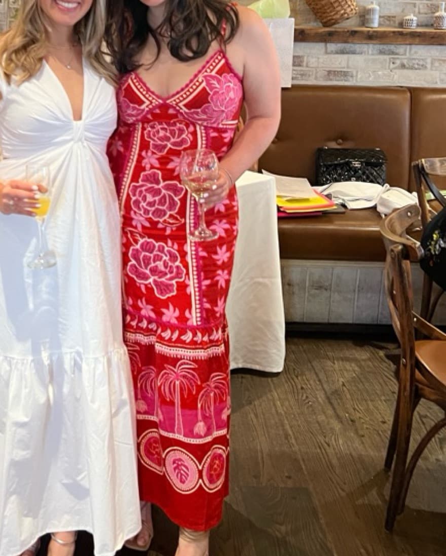 Caroline Constas Red/Pink Printed Maxi - Image 1