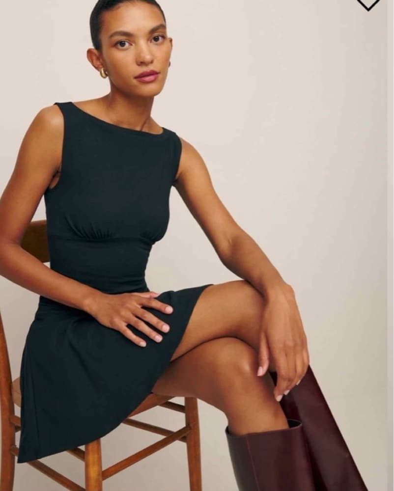 Reformation Black Maeve knit dress - Image 1