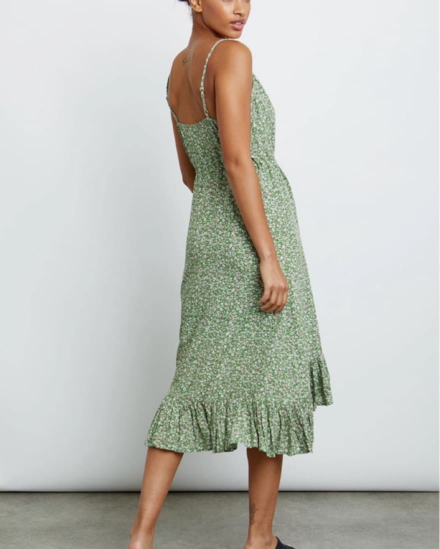 Rails Green Floral Print Midi Dress - Image 2