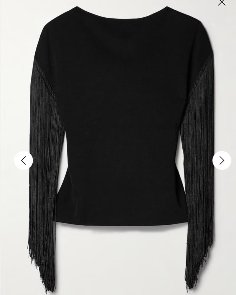 Altuzarra Black Fringe Top - Image 1