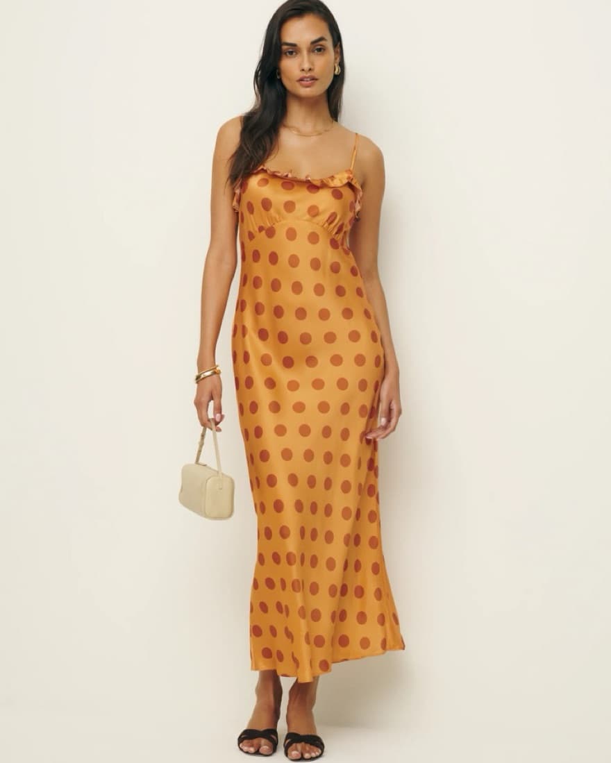 Reformation Silk Polka dot dress - Image 1
