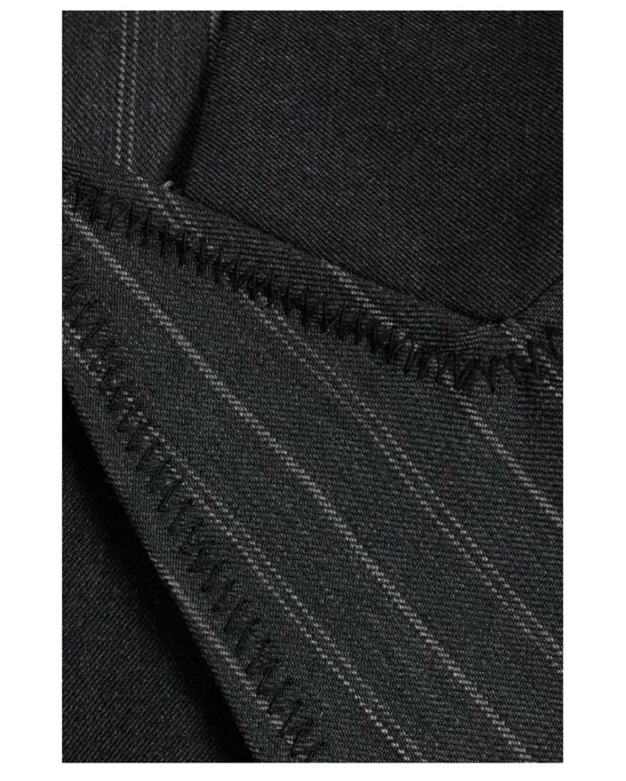 Clare cropped pinstriped wool-blend twil - Image 3