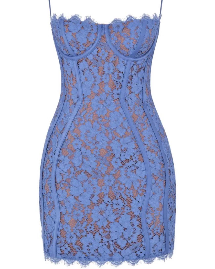 House Of CB Lavendar Lace Minidress  - Image 3
