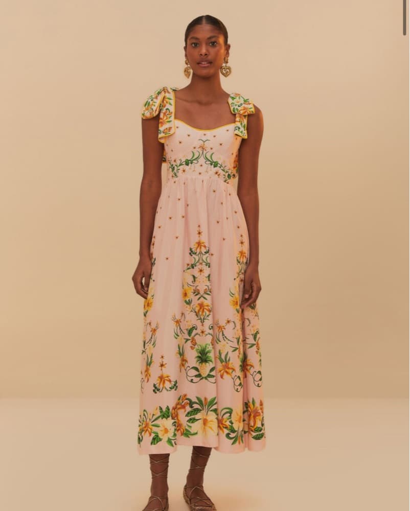 Farm Rio Shoulder Bow Dress - Image 1