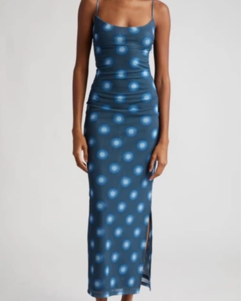 Blue Dotted Miaou Dress - Image 2