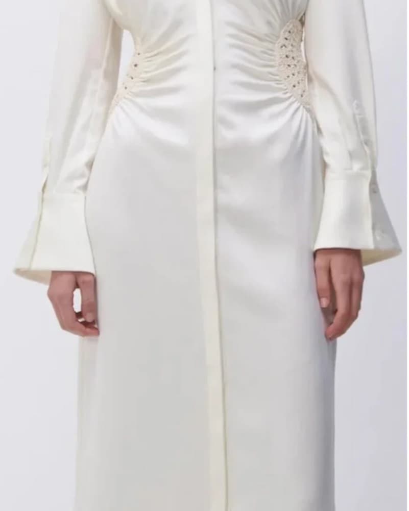 Elegant Ivory Midi Dress - Image 5