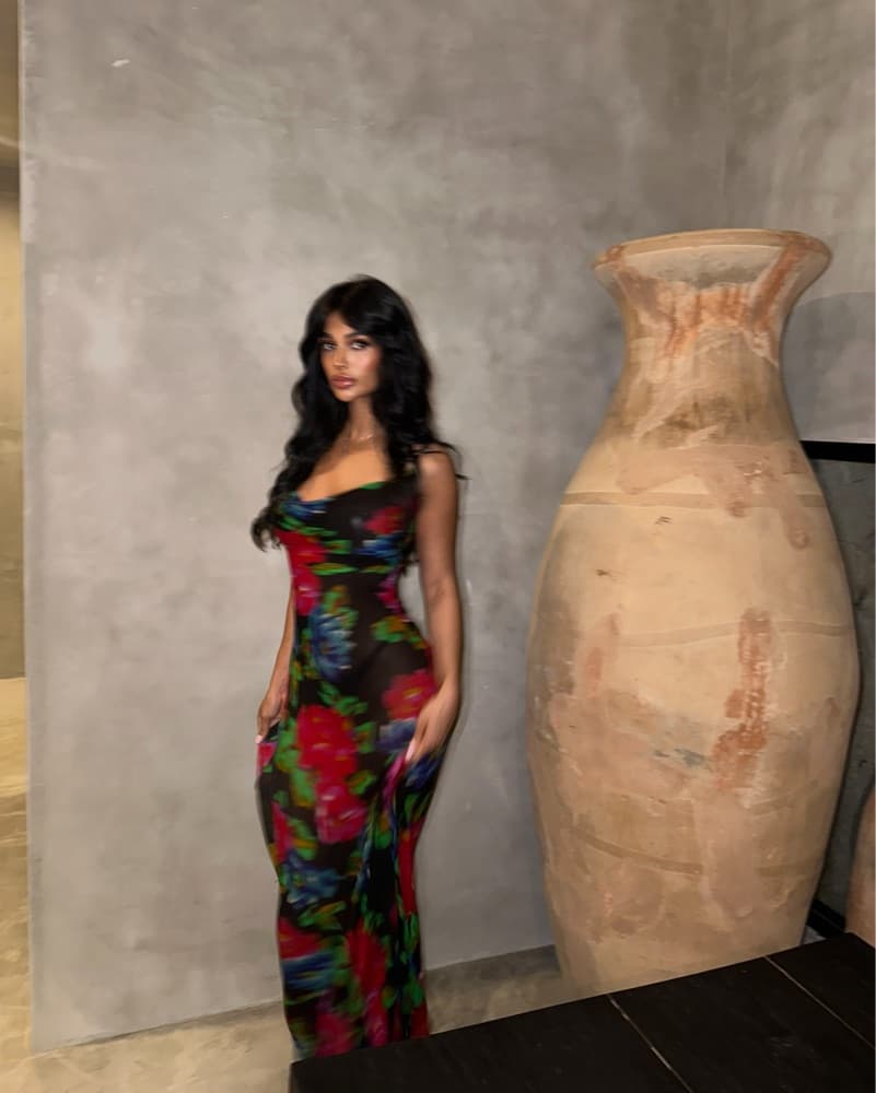 Vibrant Floral Maxi Dress - Image 1