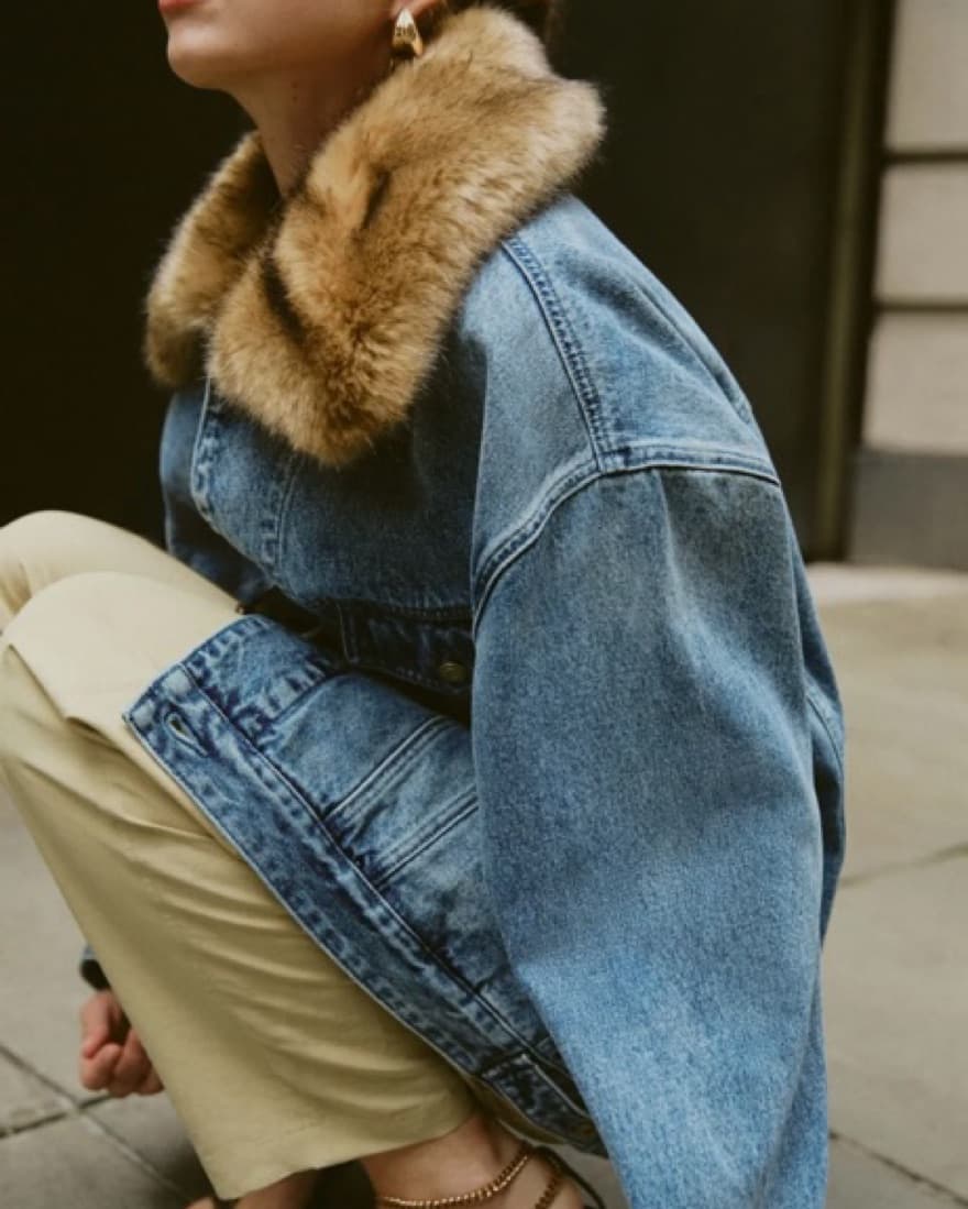 Fur Trimmed Jean Jacket Michael Kors - s - Image 1