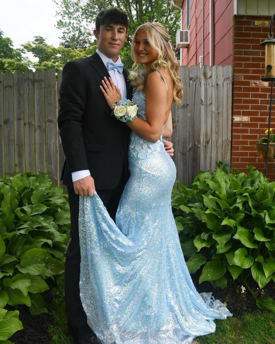 Light Blue Prom dress - Image 2