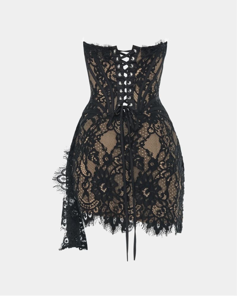 THE LACE CORSET MINI DRESS - Image 2