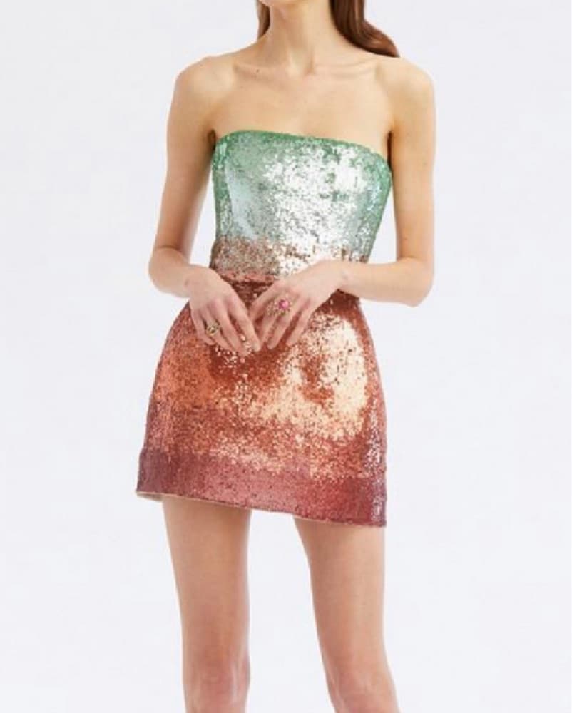 Oscar De La Renta Strapless Sequin Dreas - Image 1