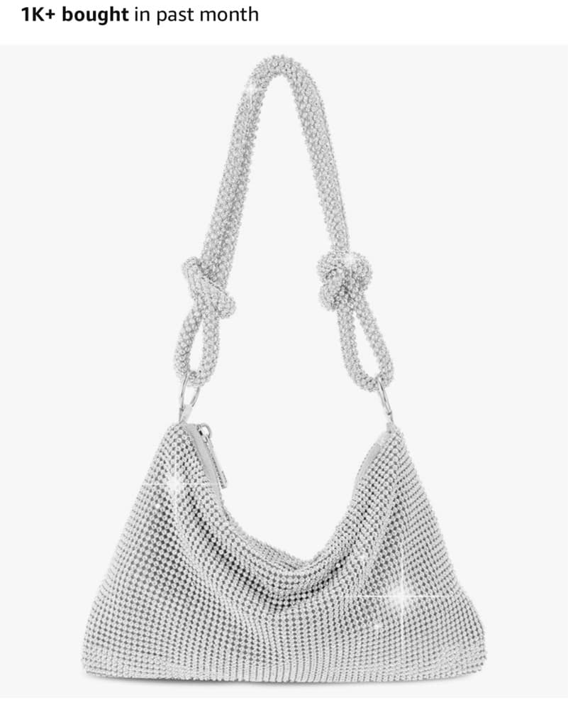 Silver Mesh Shoulder Bag - Image 1