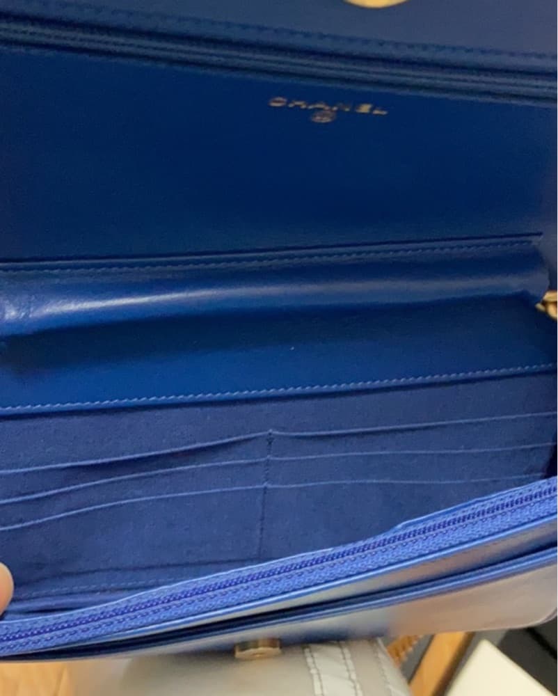 CHANEL Royal Blue Caviar Quilted WOC - Image 3