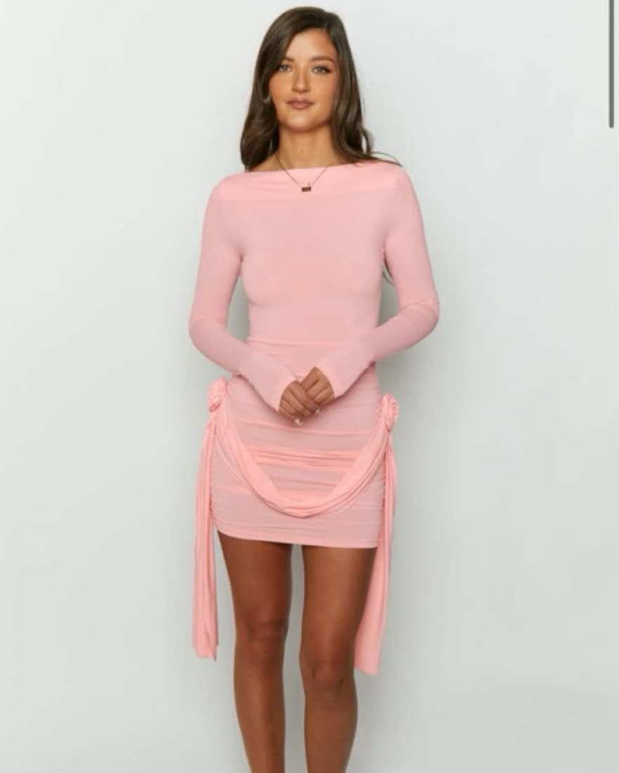 Lioness Blush Pink Mini Dressi - Image 4