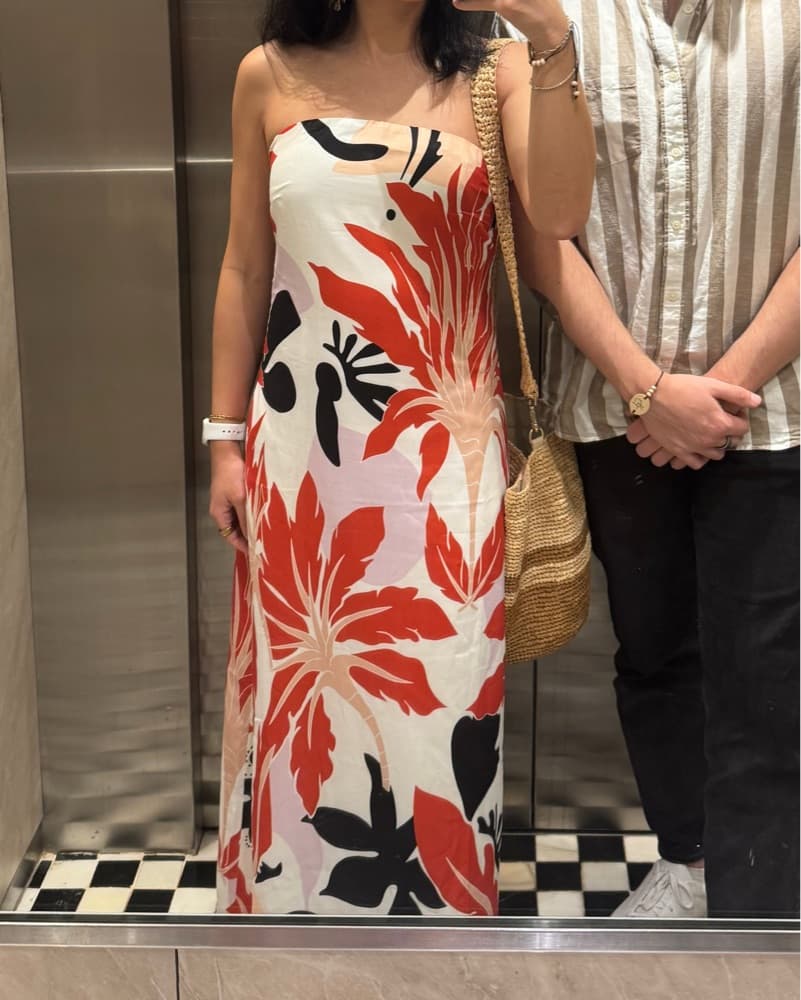 Vibrant Floral Strapless Maxi Dress - Image 2