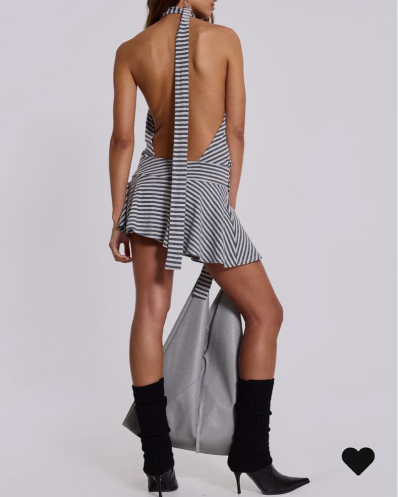 Jaded London Striped Backless Mini Dress - Image 3