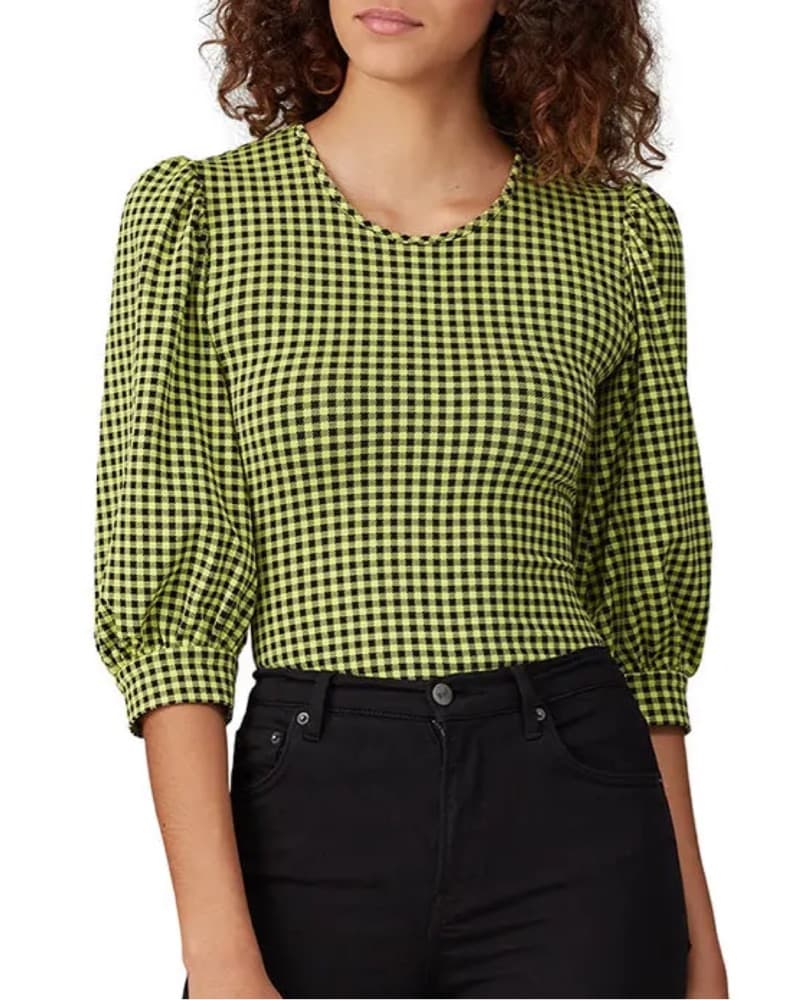 Amanda Uprichard Gingham Jilly Top  - Image 1