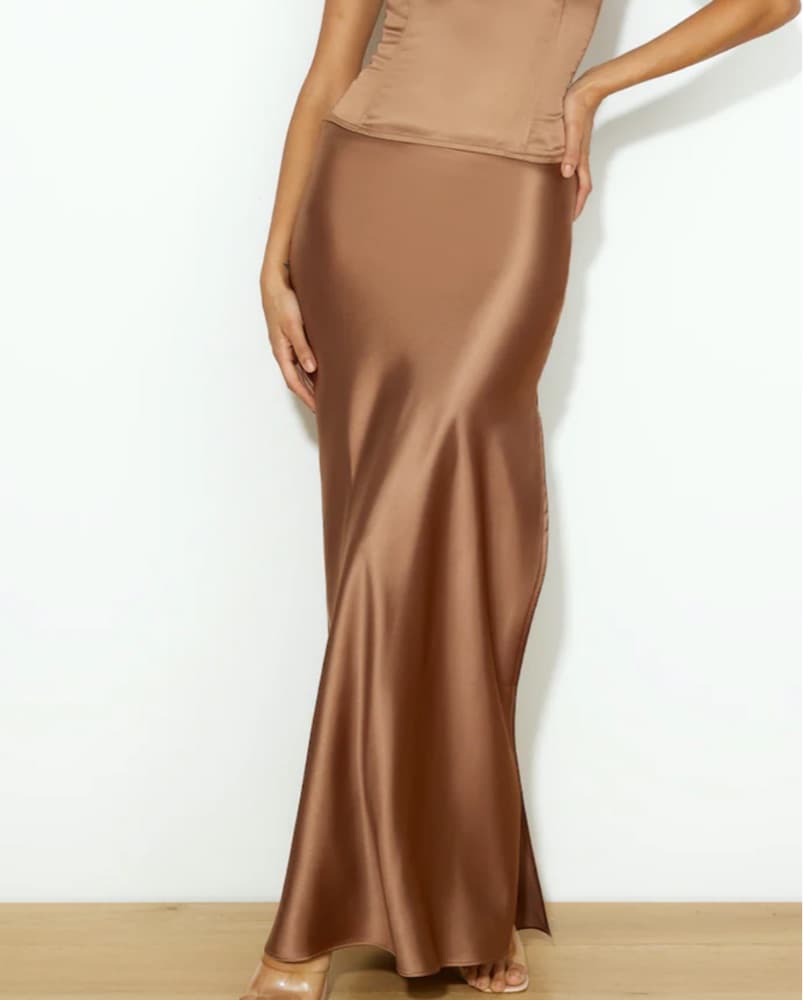 LIONESS DEVON MAXI SKIRT RUSSET - Image 3