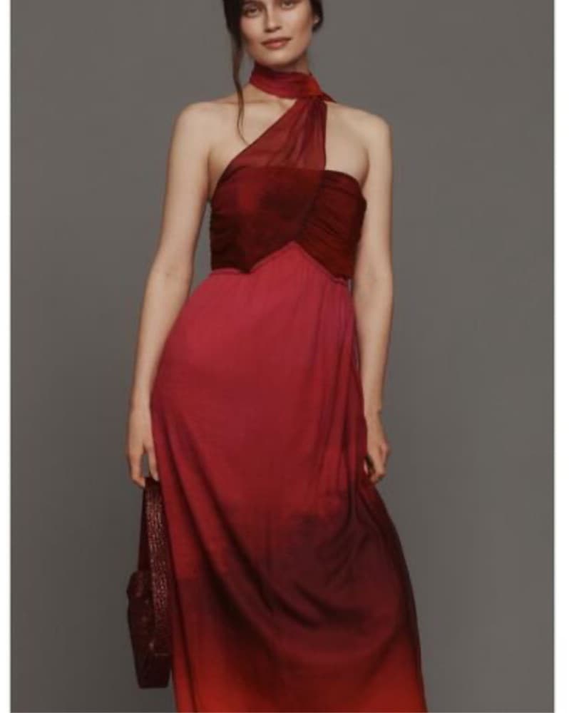 Vibrant Halter Maxi Dress - Image 1