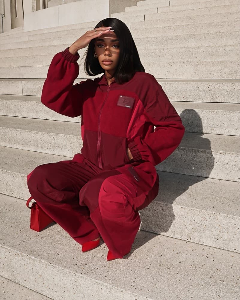 PLT Red Cargo Track Suit - Image 4