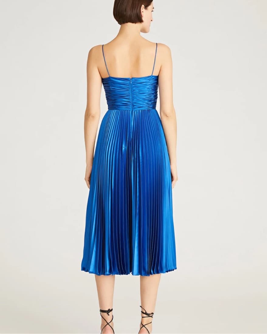AMUR Sapphire Blue Recyled Silk Dress - Image 2