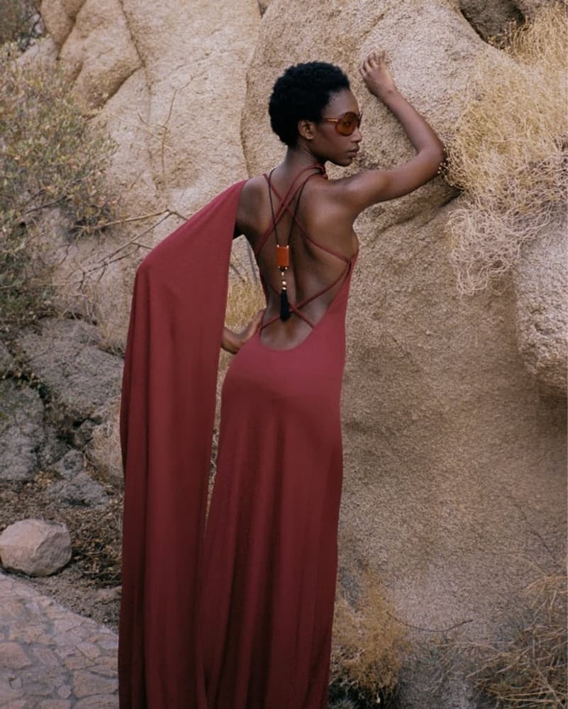 Helsa Muse Cape Dress - Image 4