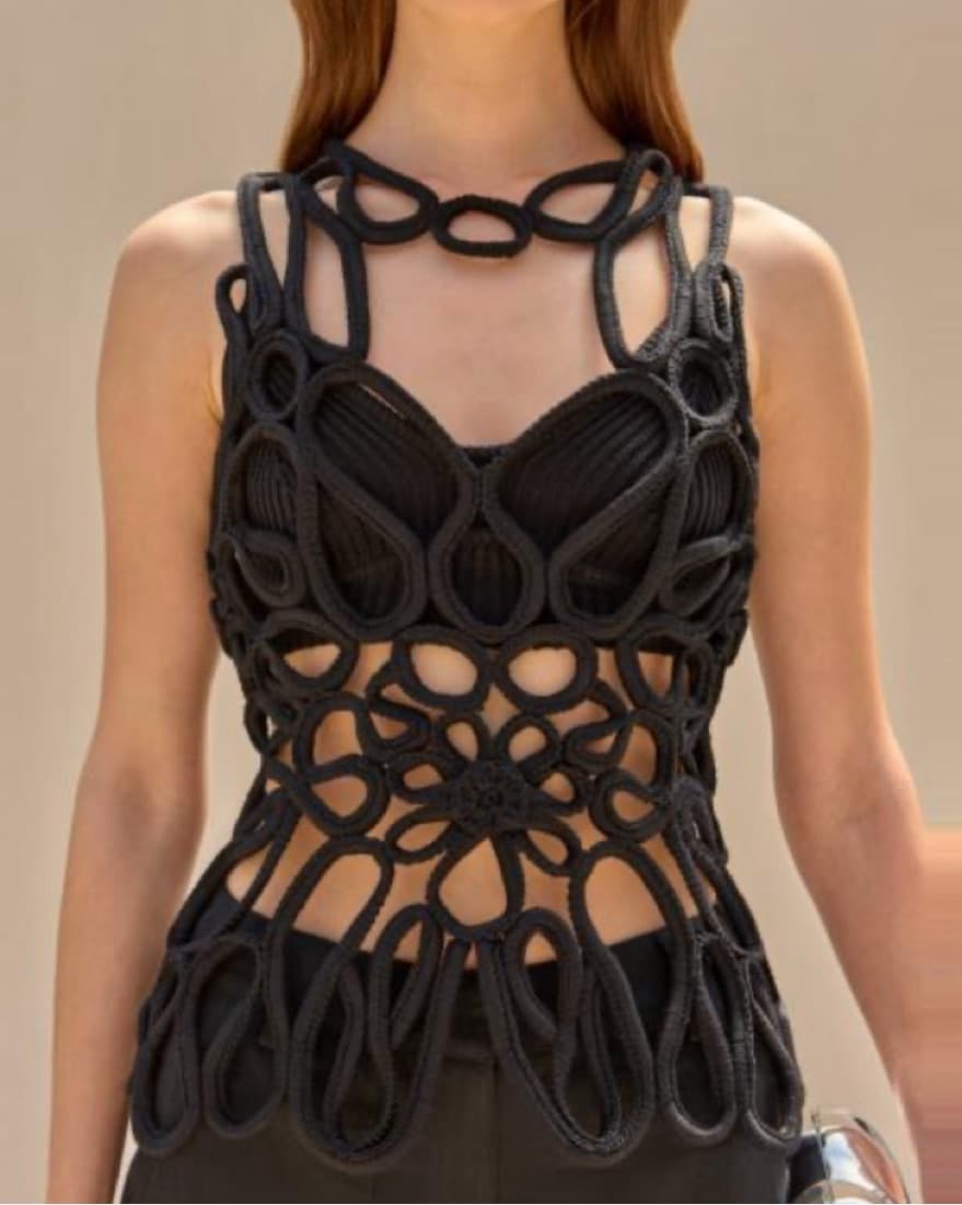 Cult Gaia DANICA CROCHET TOP - Image 2